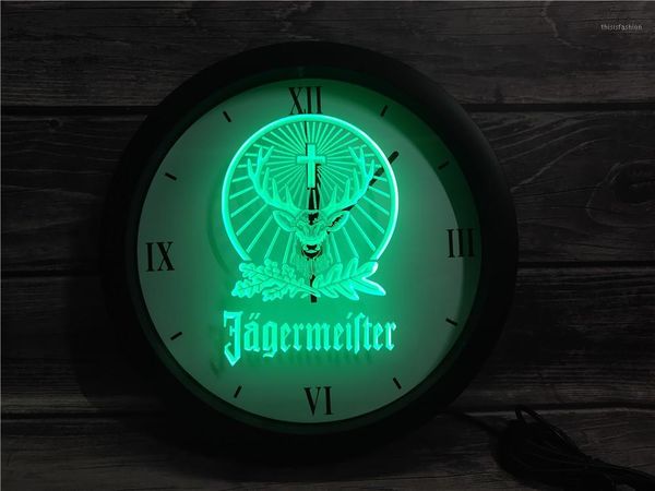

0r001 jagermeister app rgb led neon light signs wall clock1