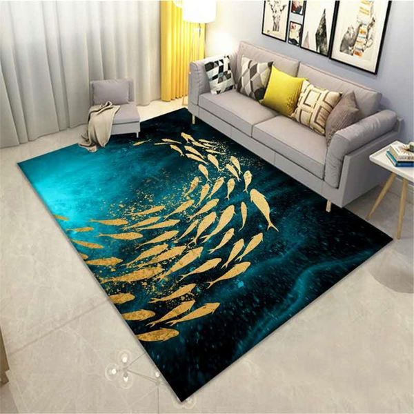 

carpets luxury style rug carpet gold fish corridor rugs doormat doorway balcony bedside mat large area for modern living room