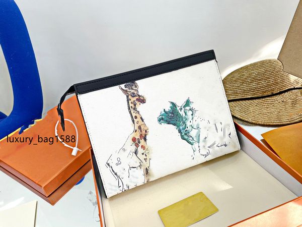 

cowhide pattern ladies wash bag