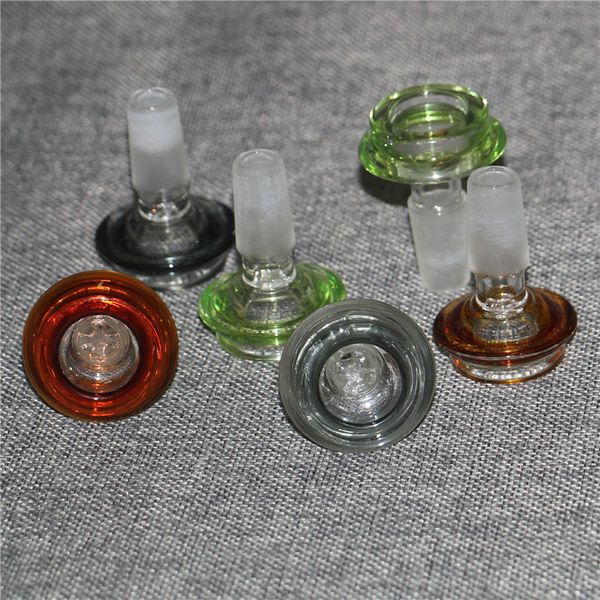 Fumo Bubbler Heady Bocce di vetro Doppi strati Bong Bowl Ash Catcher 14mm Dimensione maschio Bong d'acqua in Pyrex spesso