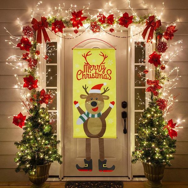 

factory2qi6christmas decorations porch door ornament banner hanging decoration for home xmas navidad 2020 happy new year 2021