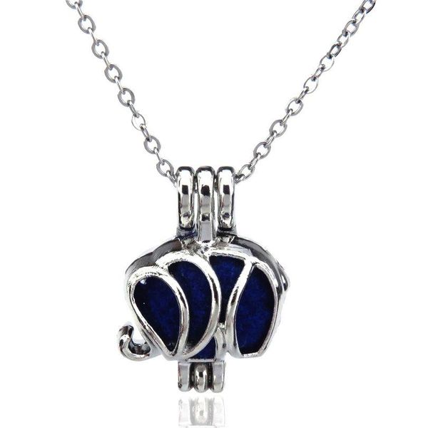 

многократные стили серебряные цветные лошадиные корона жемчужные клетки из бусины кулон ожерелье духи эфирное масло диффузор медалью ожерель, Silver