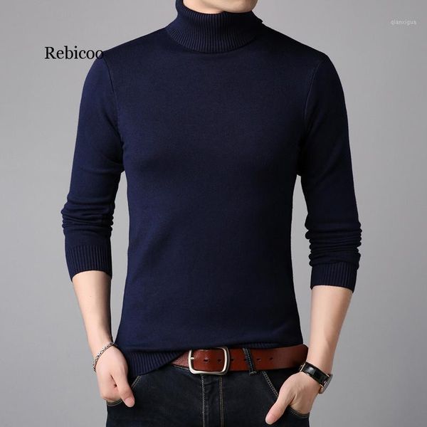 

winter high neck thick warm sweater men turtleneck mens sweaters slim fit pullover men knitwear male double collar1, White;black