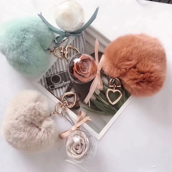

factorykjvreverlasting factory ball keychain wholesale rose flower key chain7utj, Silver
