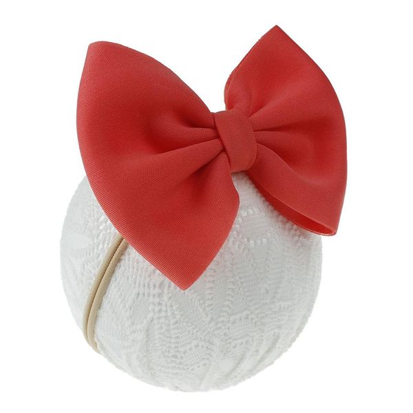

yuxic big bow baby turban solid color eysastic handmade bowknot новорожденные повязки детские девушки принцесса головной глава wmtsrs, Slivery;white