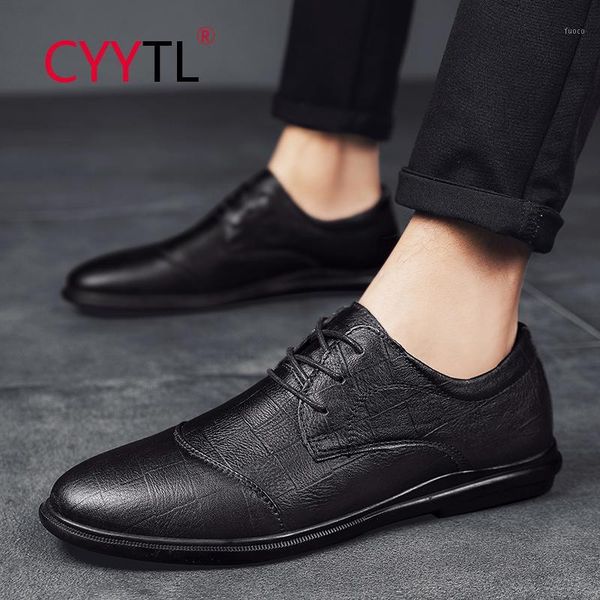 

dress shoes cyytl fashion men lace-up business wedding comfortable formal male loafers calzado hombre1, Black