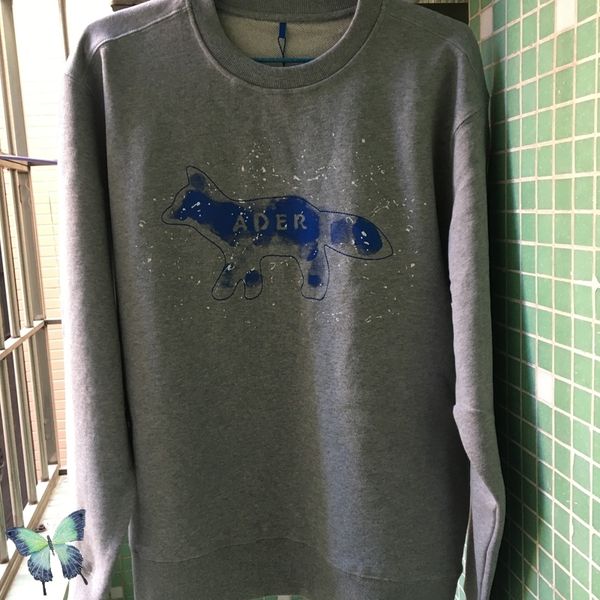 

2021 new print ader error sweatshirts real p men women maison kitsune pullover sweatshirt brown red vqlt, Black