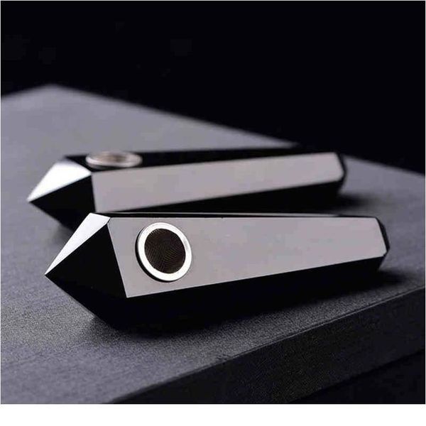 

35g of natural quartz crystal healing obsidian pipe smoking poin jlliro, Black