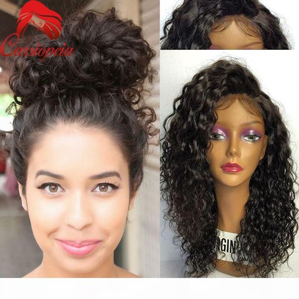 

8a full lace human hair wigs for black women loose curly lace front wigs brazilian virgin glueless wigs ing, Black;brown