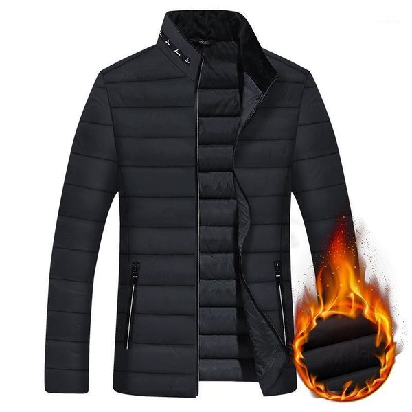 

new down jacket men jackets parka men quality autumn winter warm outwear brand slim mens coats casual windbreak jackets warm1, Black