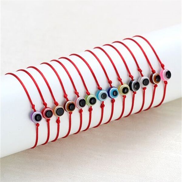 

string mixed evil eye 20pcs/lot red lucky cord adjustable bracelet diy new