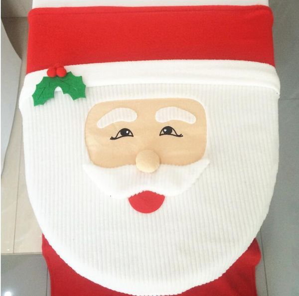 

santa new dhl toilet seat happy claus cover & rug bathroom set christmas decorations high qulaity ct03 in