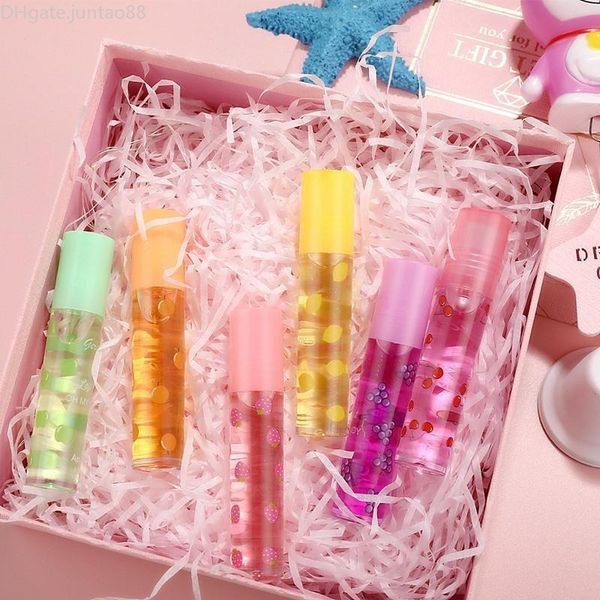 

transparent lip gloss clear oil cute fruit lip balm liquid lipstick moisturizing plumper lips oil women lip gel