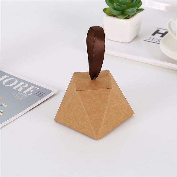 

lbsisi life 20pcs 8x8x6cm алмазная форма конфеты упаковка бумага коробка детская душ вечеринка специально подарка украшения одолжение с лент