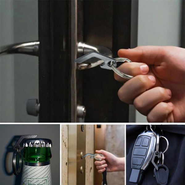 

mini beer can openers key holder portable press elevator handle tool bottle opener protect home kitchen gadgets dropshipping bbyttj
