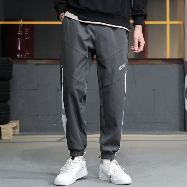 

men 2020 spring and autumn korean men's youth fashion capris casual pants, Black