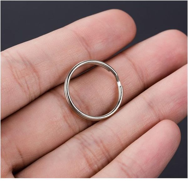 

20pcs/bag 10-20mm open round link circle key ring jewlery connector clip split ring women men keyfob diy key chains acc jlljlu, Silver
