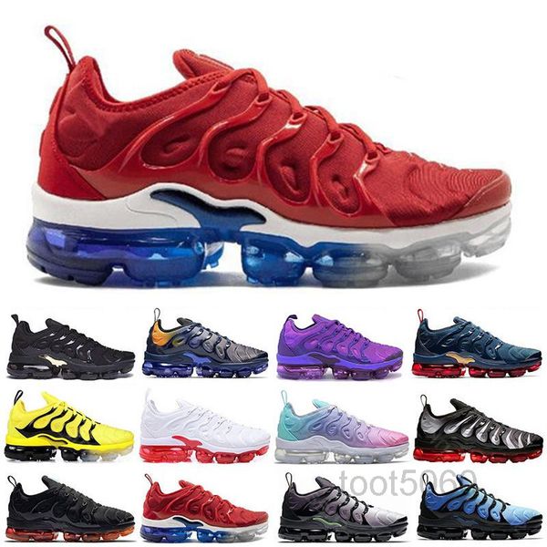 

2019 plus tn plus rainbow shoes men bumblebee true grape triple black designer shoes women sherbet team red chaussures black white kmb8