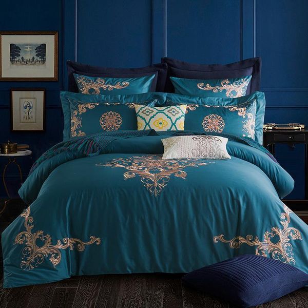 

bedding sets j2 embroidered luxury set egyptian cotton tribute silk bedclothes j/6pcs king  size bed sheet duvet cover