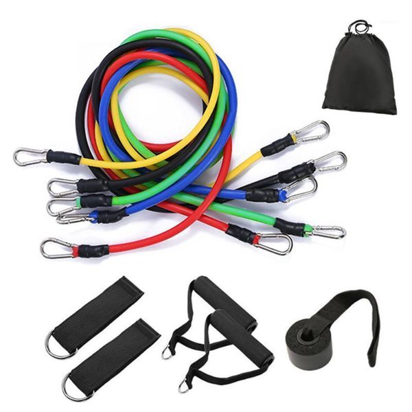 

11pcs resistance bands set crossfit training body exercise yoga tubes pull rope pilates fitness equipment for home gym weights1