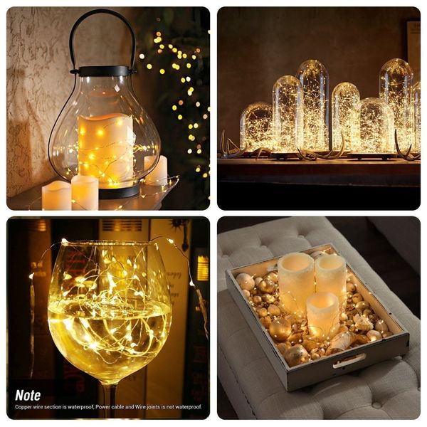 

10m osiden 100 2m strings copper 5m wire 3xaa battery operated christmas wedding party decoration led string fairy light