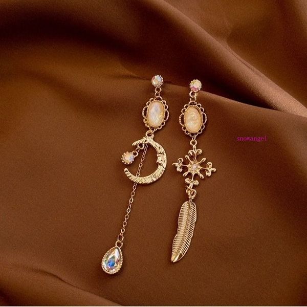 

blast baroque ruby long super fairy exaggerated temperament mature earrings, Silver