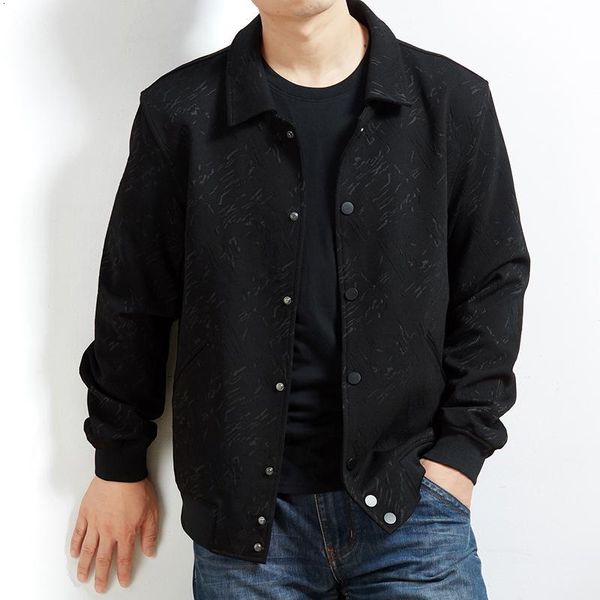 

8xl 7xl 6xl 5xl 2021 new jacket men's bomber jacket men's casual baseball collar print fashion smooth streetwear, Black;brown