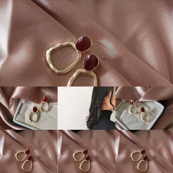 

dfnm egg pu leather women dangle waterdrop earring jewelry rabbit easter flower pattern earring teardrop pendant hook eardrop earrings, Golden