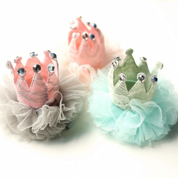 

hair accessories 12pcs girls hairpins peach pink green kids clip solid crown shinning crystal lace hairbands korean bands, Slivery;white