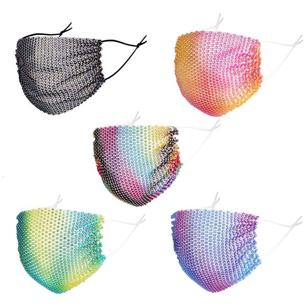 

pm2.5 bling dustproof sequins protective mouth mask cover washable face masks fashion bar dance adjustab