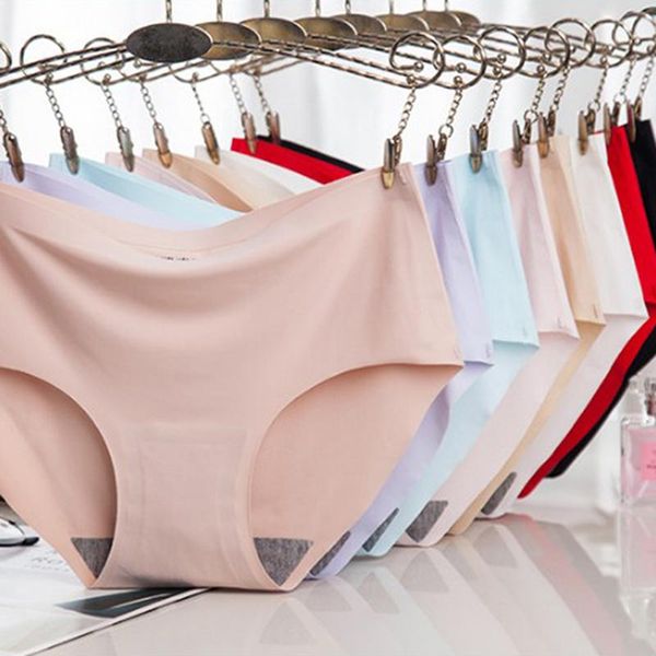 

комфортная ice шелковый белье женское нижнее белье трусы для трусы soft бесшпуровыми летние бесшовная трусы женщин в, Black;pink