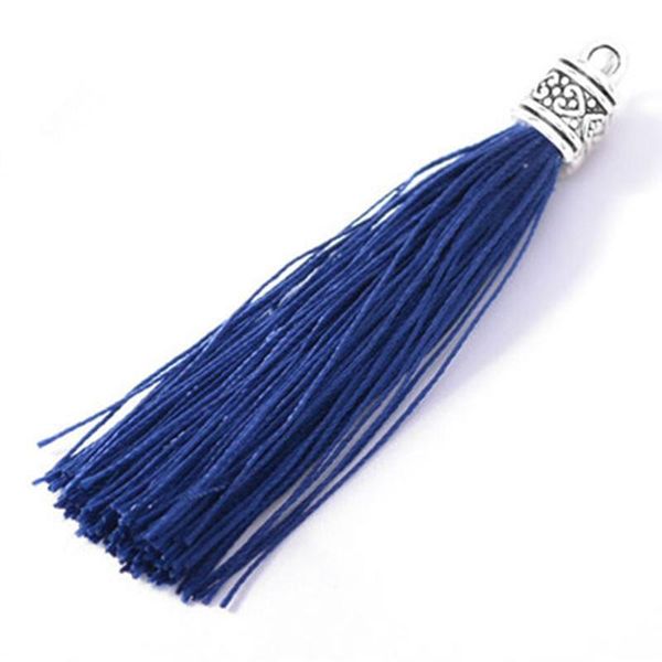 

10pc mini silver cap head tassel jewelry curtain garments decorative accessories key bag hand catenary pendant craft tassels diy h bbywgc