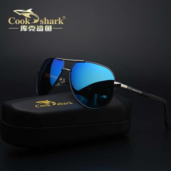 

3deq1flagshipship cook shark polarized men водитель водителя мужская мода солнцезащитные очки toad glasses3gd, Black