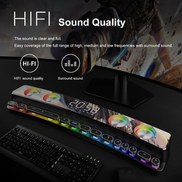 

marsnaska bluetooth wireless game speaker 3600mah usb 3d stereo subwoofer fm multimedia game speaker indoor computer loudspeaker
