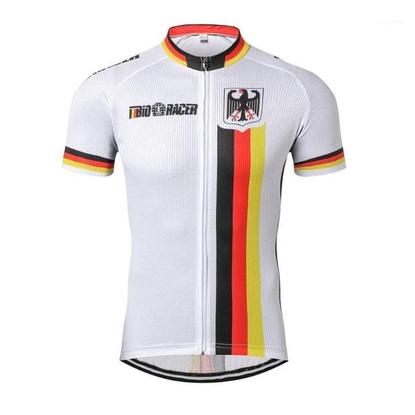 

jpojpo cycling jersey men pro bike team jersey summer short sleeve quick dry bike mtb mountain german bicycle clothing shirt1, Black;red