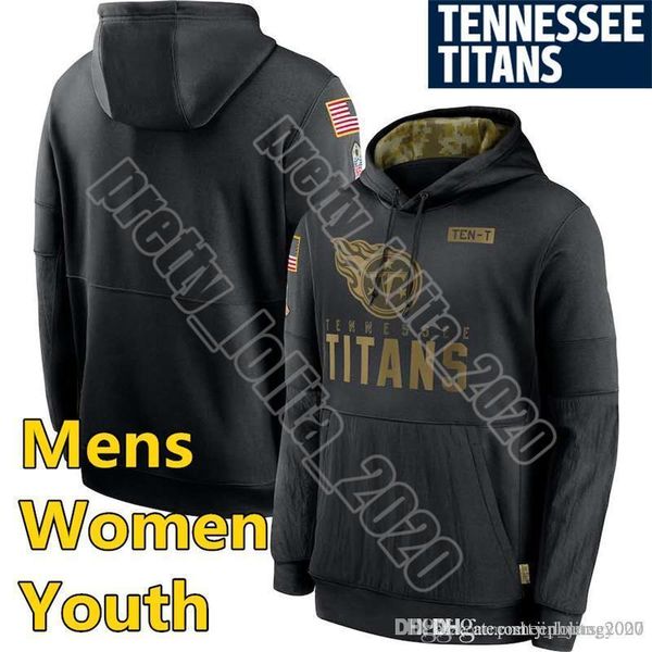 

теннесси титаны мужская толстовка 2020 салют для обслуживания sicline performance pullover hoodie black women youthfootball майки, Black;red