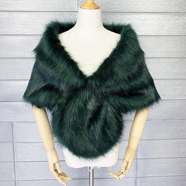 

scarves fashion fur long dress shawl nightclub waistcoat faux cape1, Blue;gray