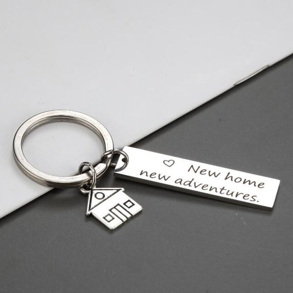 

adventures chain new key ring gift realtor closing jewelry sweet home, Silver