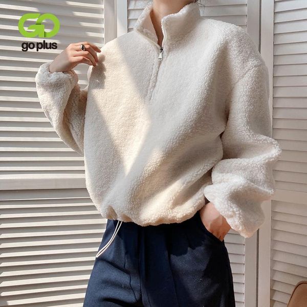 

goplus hoodie women vintage sweatshirt oversized hoodies fall 2020 stand collar sudaderas vintage mujer bluza damska c10808, Black