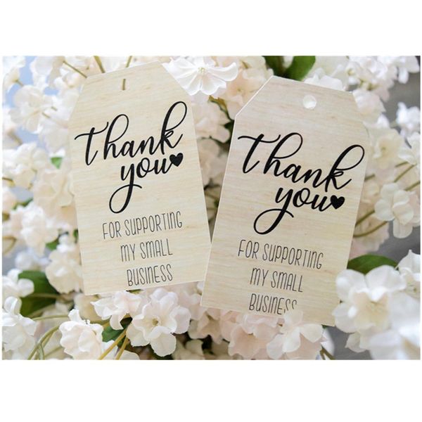 

personalized thank you hang tag thank you tag for small business custom rustic tags for business wmthig dh_niceshop