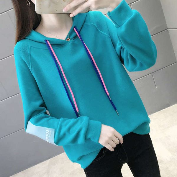 

fire long sleeve t-shirt women's super cec sweater new spring 2020 casual clothes for students, Black