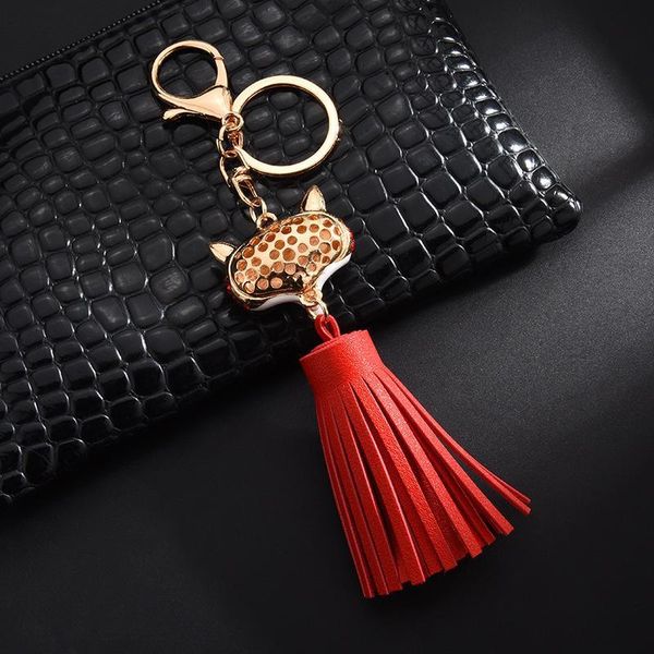

glitter fox faux leather tassel fringe woman diy bag jewelry keychain craft accessories garment decoration pendant small gifts h bbynpu