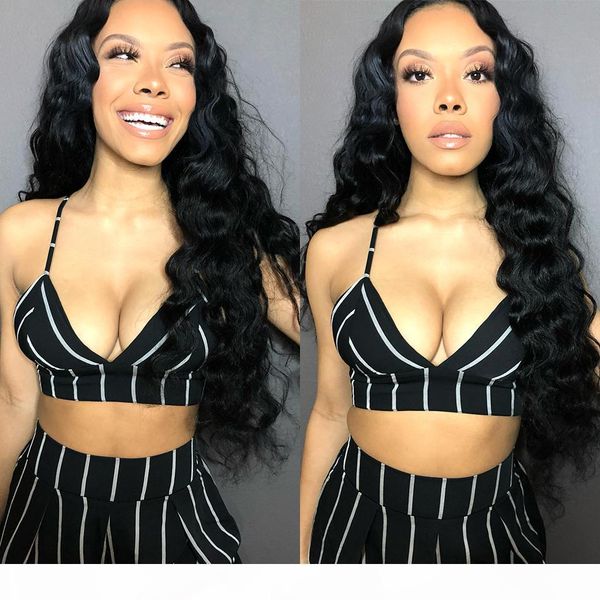 

lucky queen brazilian hair weave loose wave bundles natural black 3pcs lot 100% human hair bundles remy hair extensions