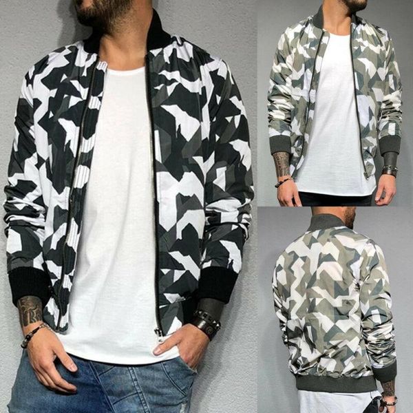 

men new winter autumn casual camouflage coat jacket trench outwear zip up bomber jacket male baseball coat, Black;brown