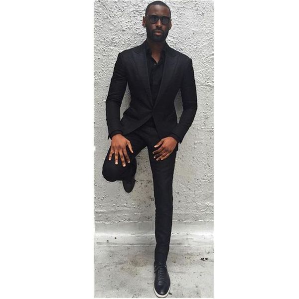

black business men suits custom made, bespoke classic black wedding suits for men, tailor made groom suit wool tuxedos for men.1, White;black