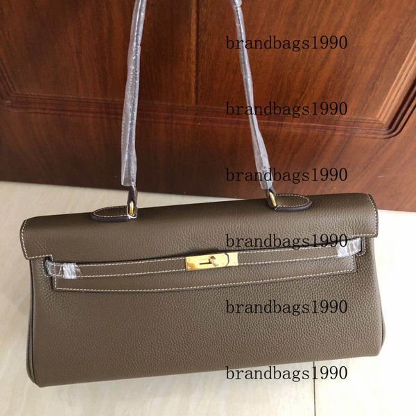 

fashion bag 42cm women totes shoulder bags with stamped lock lady genuine leather handbag scarf horse charm ing