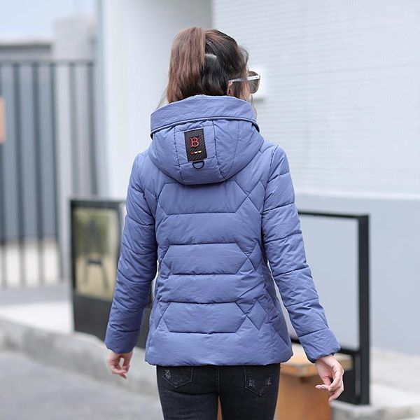 

nice new lady fashion coat winter jacket women outerwear short wadded jacket female padded parka women overcoat 2xl1, Black