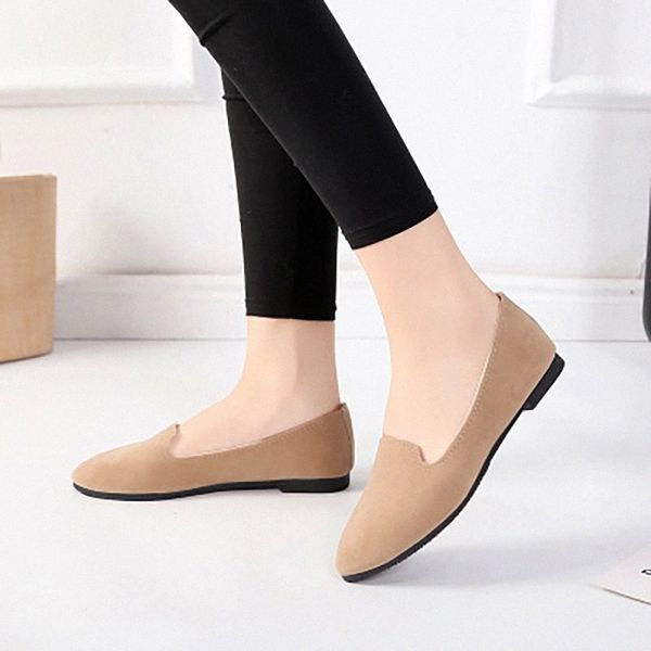 

ladies flats woman simple 2020 women's casual loafer female comfortable slip on soft footwear women non slip shoes plus size #bz0d