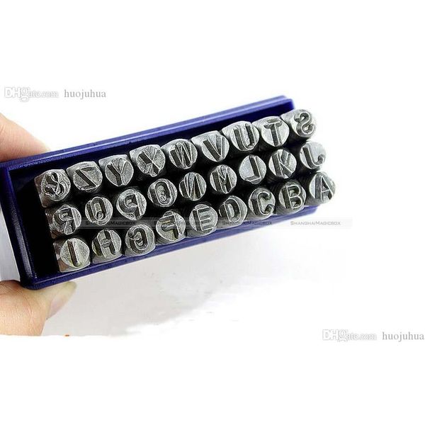 

wholesale-hand metal marking stamps uppercase punches letters alphabet set 3mm shipping smb hi9up