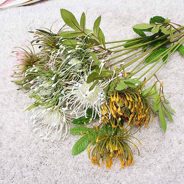 

decorative flowers & wreaths 3 forks artificial bouquet wedding bridal supplies real touch fake for home garden decoration